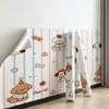 Papel pintado autoadhesivo lindo de dibujos animados, pegatinas de pared impermeables, papel pintado para el hogar, pegatinas decorativas para pared de fondo de habitación infantil, dormitorio