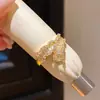 Anillo abierto geométrico de oro real de 18k bañado en circonita para mujer, estilo minimalista y genial, joyería de nicho de alta gama