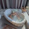 Ins Hanfeng Nueva Piscina Inflable Portátil Plegable para Niños para Interiores Bañera para Bebé Bañera para Bebé Piscina de Baño