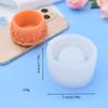 Molde de vaso carnudo diy cimento iceberg cimento redondo vaso de mesa decorativo vela molde de silicone