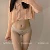 Francês renda oco respirável sexy cruz cintura baixa cueca feminina pura quente menina cueca feminina