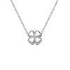 Collar de trébol de la suerte de plata esterlina S925 Shangying, moderno, versátil, diseño simple, sentido del diseño, cadena para clavícula de hierba de la suerte al por mayor