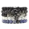 Europa y Estados Unidos transfronterizo más vendido piedra natural piedra volcánica piedra ojo de tigre pulsera de cuentas masculina imán pulsera magnética comercio exterior al por mayor