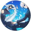 Hechizo de regreso a la guerra Rigu Yumi Insignia de hojalata Sombra de jade azul Volver a la serie circundante Llavero de espejo