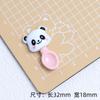 Bonito panda comida e jogar cartoon creme cola acessórios sapato criativo fivela material resina acessórios diy jóias hairpin