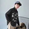 Jaqueta Camisa para Meninos Outono 2026 Novo Estilo para Crianças Maiores, Roupa de Outono, Top Versátil Casual de Primavera e Outono para Crianças