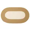 Alfombra de Piso Ovalada Tejida de Algodón Estilo Japonés para Dormitorio Sala de Estar Estudio Simple Engrosada Resistente al Desgaste Alfombra Doméstica