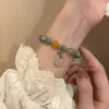 Nuevo Estilo Chino Hebilla Ping An Pulsera de Jade Femenina Verano ins Diseño de Nicho Sentido Avanzado Pulsera 2022 Nueva Pulsera