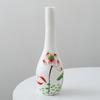 Pigmento blanco quemando cerámica jarrón chino pintado a mano flor seca decoración hidropónica de flores sala de estar dormitorio decoración de arreglo floral dispositivo para flores