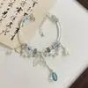 Pulsera Azul Azul Profundo de Moana Original Gradiente Azul Nicho Cola de Pez Azul Marino Estrella de Mar Pulsera Recomendada en Douyin Regalo