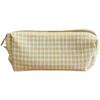 Bolsa de Maquillaje a Cuadros Fresca para Mujer, Mascara de Pestañas, Lápiz de Cejas, Almacenamiento de Maquillaje, Estuche Escolar, Bolsa Cosmética Portátil Tridimensional