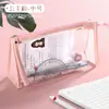 Bolsa de Exame Jerry Cor Vermelha da China para Estudantes do Vestibular Grande Capacidade Portátil Transparente Bolsa para Documentos