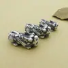Nuevo 3D plata dura fortuna valiente 999 plata de ley estilo retro de todas las direcciones a gas rico valiente pulsera accesorios cuentas