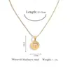 Joyería Transfronteriza Lujo Ligero Casual Collar Doce Signos del Zodiaco Joyería Collar de Acero Inoxidable Colgante de Signo del Zodiaco Set de Accesorios