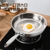 Sartén de Titanio Elegante Alemana para Uso Doméstico Sin Recubrimiento Sartén de Titanio para Bistec Aleación de Titanio Sartén Antiadherente Estufa de Gas con Sartén de Titanio
