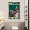 ¿Estás cagando pintura decorativa de baño divertida e interesante adecuada para el inodoro lienzo para inodoro