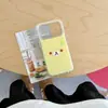 Funda simple de trébol de cuatro hojas tridimensional Rilakkuma adecuada para iPhone 17 Pro Max, Apple 16, 15/14/13