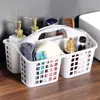 Cesta de chuveiro portátil de plástico, cesta de armazenamento de banheiro, cesta de armazenamento de banheiro com compartimentos para itens diversos, cesta de armazenamento para banho