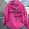 Suéter para Mujer con Forro Polar de Comercio Exterior Color Liso Estampado de Letras Bolsillo Canguro Sudadera con Capucha y Cordón Abrigo Transfronterizo Amazon