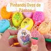 Ovo de Natal Desenho Animado Infantil DIY Feito à Mão Pintado Grafite Casca de Ovo Presente de Natal Ovo de Desenho para Estudante