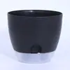 Maceta Gruesa de Autorriego, Maceta Redonda de Plástico para Uso Doméstico, Etiqueta Personalizable, Adecuada para Suculentas y Flores, Maceta de Plantación de Fácil Cuidado
