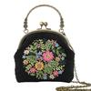 Nueva Bolsa de Materiales Hechos a Mano para DIY Cartera Bordada Lu Bordado Principiante Bolsa de Boca Dorada Bolso de Hombro Uso Dual Bolso Cruzado Patchwork