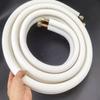 Tubo de conexión de aire acondicionado R32, venta al por mayor de fábrica, tubo de conexión de cobre y aluminio engrosado, tubo de aluminio para aire acondicionado, tubo de aislamiento en relieve blanco.