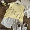 Colete de bebê sem mangas, top infantil 100% algodão, gola redonda, camiseta fina casual de verão para meninas, para meninos'