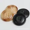 Botão de Resina com Padrão Atacado Ponto a Ponto Botão para Roupas Externas Femininas Jaqueta Corta-vento Blazer Botão com Quatro Furos Padrão Fosco
