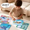 Rompecabezas collage geométrico 3D infantil transfronterizo, juguete educativo para jardín de infantes de 3 a 6 años, desarrollo de enfoque pegatinas DIY