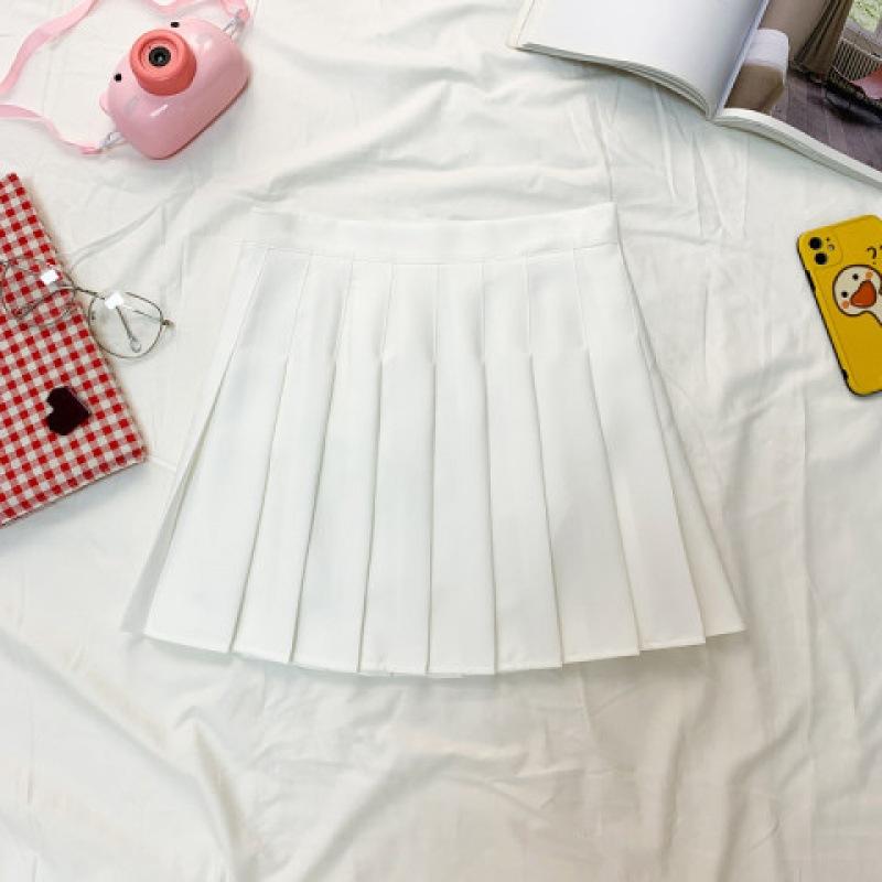 (安全裤+拉链+纽扣）百褶裙女JK制服裙子百搭半身裙春夏季短