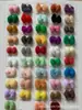 Pompons de lã personalizados com vários padrões, material 100% lã pura, podem ser secos em secadora
