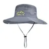 Chapéu de Montanhismo Chapéu de Cowboy Ocidental Chapéu de Pescador Proteção Solar Feminina Outdoor 2024 Novo Chapéu de Sol de Verão Chapéu de Viagem à Prova de Vento Masculino