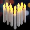 Velas Electrónicas LED de Fabricante, Velas Largas en Tira, Velas Cilíndricas de Dos Niveles Seguras para Halloween y Navidad en Stock