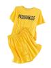 Moda Casual Pantalones Cortos Ropa Deportiva Traje de Fitness para Mujer Verano Nuevo Adelgazante Manga Corta Reductor de Edad Conjunto de Dos Piezas