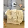 Conjunto de Bebé Estilo Verano Oso Pequeño Camiseta de Manga Corta Pantalones de Linterna de Dibujos Animados Sueltos Ligeros Conjunto para Niños
