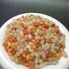 Jade Amarillo de Xinjiang Natural Hilo de Oro Tricolor Cuentas de Maíz Cuentas Sueltas Cuentas de Cubo Cuerda de Collar para Colgante Hecho a Mano DIY
