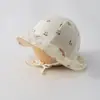 Gorro para Bebé para Primavera y Verano, Gorro con Protección Solar para Niñas, Borde de Encaje, Gorro de Pescador Perlado, Sombrero de Cubo Pequeño para Bebé