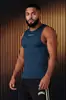 Nuevo Chaleco Deportivo Casual de Verano para Hombre, Running, Seda de Leche, Estampado, Elástico, Transpirable, Top de Fitness