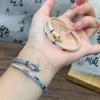 Nova Pulseira Estilo Chinês Cobra Espiritual Pulseira de Esmalte Dourado Ano da Cobra Ano da Cobra Retro Literatura e Arte Estilo Étnico Estilo Antigo Pulseira
