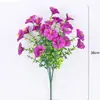 Amazon Transfronteiriça Eucalipto Artificial Glória da Manhã Flores Artificiais Buquê Decoração para Casa Jardim Exterior Festival