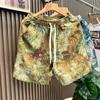 Comércio exterior novos shorts retrô americanos masculinos de verão marca de moda japonesa ins calças de praia casuais vestuário externo perna larga Esportes