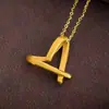 Novo Pingente de Coração em Latão Banhado a Ouro Vietnamita, Pingente de Design de Coração Inteiro, Joia Pingente Moderna e Simples