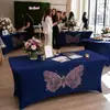 Suministro Directo de Fábrica de Cubre Mesas Elásticos para Comercio Exterior, Personalizables en Tamaño, Color, Patrón y Logotipo, Cubre Mesas Personalizados para Eventos de Fiesta