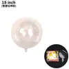 Balões Flutuantes de Hélio 18 polegadas 20 polegadas Balões Redondos Transparentes Ondulados Adereços de Decoração da Moda para Barracas de Feira Noturna de Verão Balões Bolha