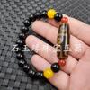 Pulsera de Ágata Tianzhu Jade Pulsera Tianzhu de Nueve Ojos Tres Ojos Lutong Pulsera de Cuentas de Ábaco Lineal Dijo Antiguo