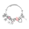 Pulseira Panjia Rosa Pulseira Gato KT Pulseira Desenho Animado Transfronteiriça Fofa Pando Hello Kitty Puxar Fábrica de Joias Atacado
