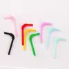 Acessórios de Canudos de Simulação em Miniatura, Brinquedos de Brincar de Comida em Miniatura Curvos, Garrafinhas Coloridas, Materiais DIY para Bebidas