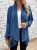 Amazon 2024 Moda Femenina Europea y Americana Sitio Independiente Transfronterizo Otoño e Invierno Nuevo Cardigan Chaqueta Lisa Holgada para Mujer