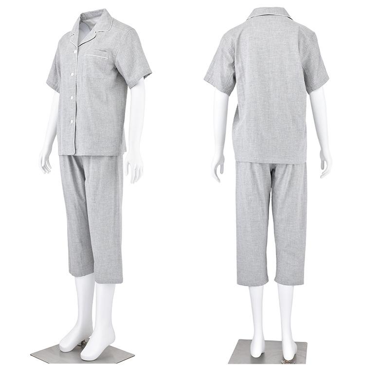 muji棉双层纱无侧缝短袖睡衣无印良品家居服_23.jpg